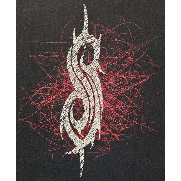 Slipknot Shirt Scribble Star Black XL Double Sided Heavy Nu Metal Band Tee Logo - Picture 4 of 7